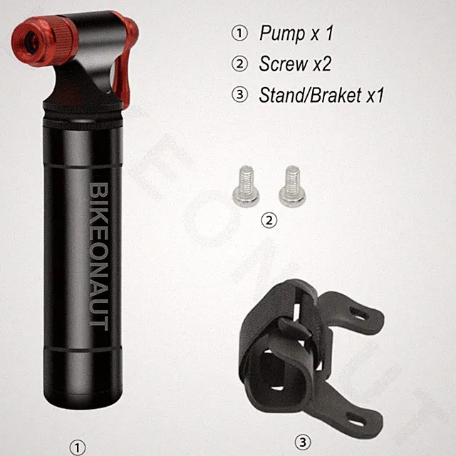 Bike Bicycle CO2 Air Presta Schrader Inflator Pump Portable kit with Bracket