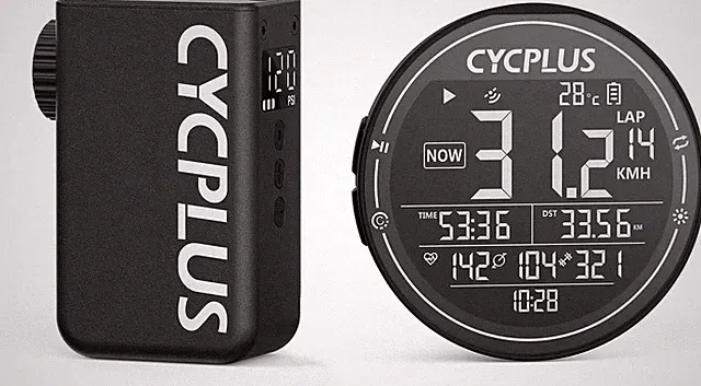 Bike Pump AS2PRO with GPS Computer CYCPLUS M2 Bundle