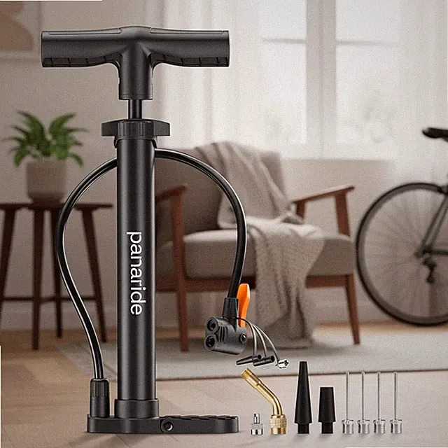 Bike Pump Floor, Advanced Bike Tire Inflator, Bicycle Hand Air Pump with Dual...