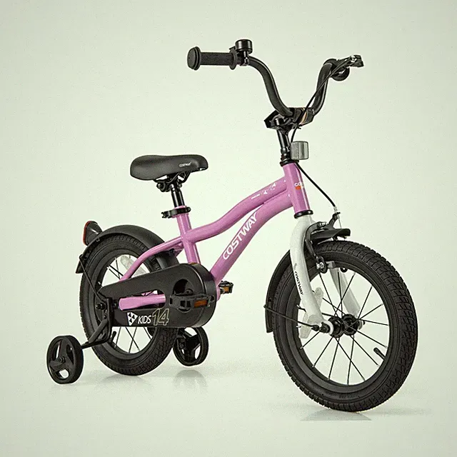 COSTWAY 12/14/16/18 Inch Kids Bike, Children Toddler Bicycle with Training Wh...