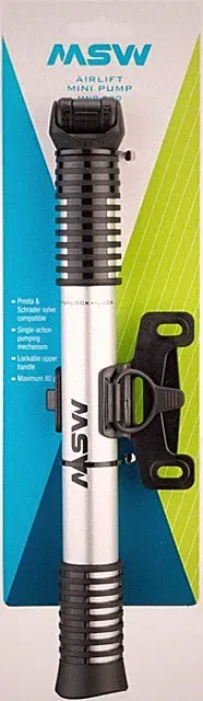 MSW Airlift 200 ATB/Hybrid Mini Bike Pump - Compact, Universal Presta &