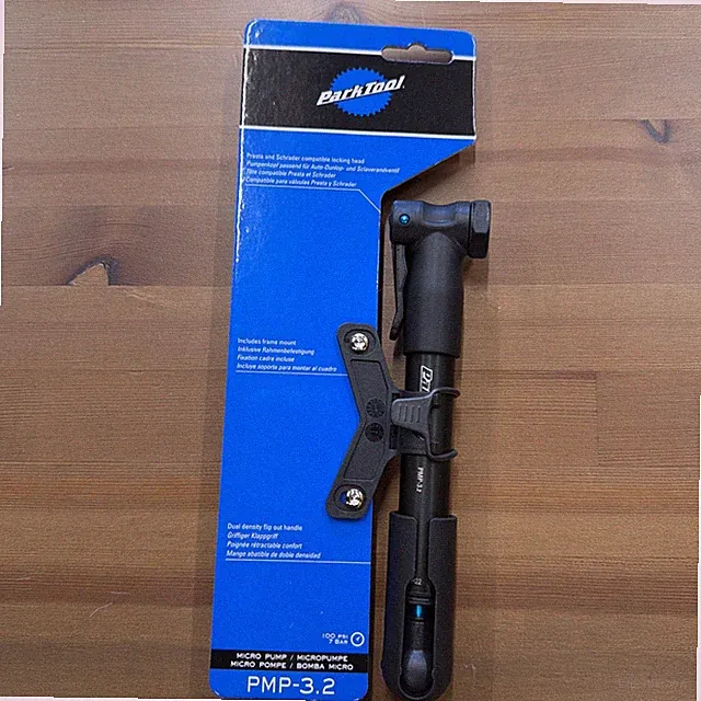 Park Tool PMP-3.2 Micro Bike Pump | Portable Presta & Schrader Air Pump 100 PSI