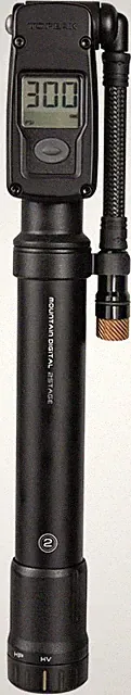 Topeak Mountain Digital Shock/Tire Mini Pump - 2Stage, 300psi, Black