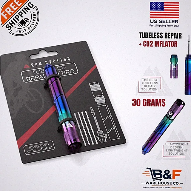 Ultra-Lightweight Tubeless Tire Repair Kit for Bikes – CO2 Inflator Included